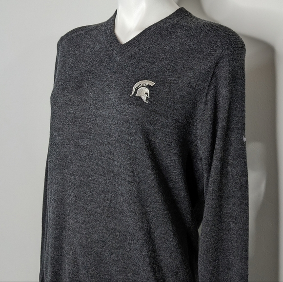 Nike Golf Tour Performance grey Michigan State University Spartans sweater M - Picture 3 of 10